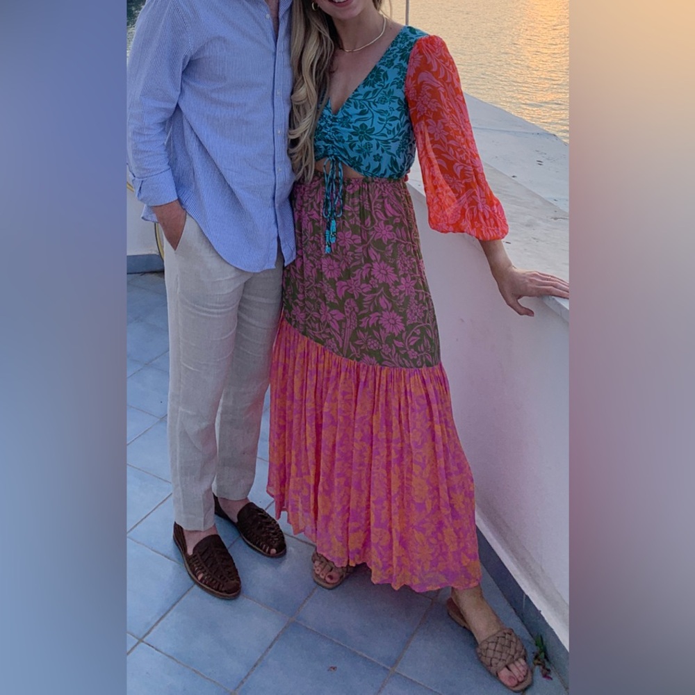 Farm Rio Colorblock Printed Maxi Dress - Picture 6 of 15